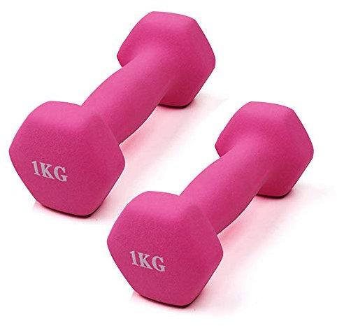 1kg Fitness Hantel Set Frosted Surface rutschfeste Hanteln für Männer und Frauen Übung Sportgewichte Bodybuilding Ausrüstung,pink