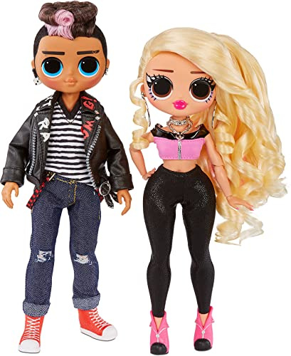 L.O.L. Surprise! OMG Movie Magic, Tough Dude y Pink Chick, Muñecas de Moda con 25 sorpresas, Incluye Ropa y Accesorios, Multicolor, Paquete de 2