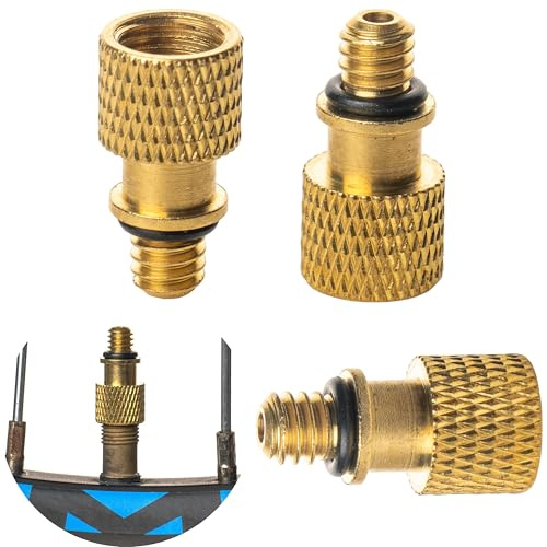 Adattatore da Valvola Schrader a Valvola Dunlop, Confezione 3 pz, Adattatore Valvole da AV a DV per Moto, Auto e MTB, Adattatori Valvola da Schrader a Normale