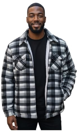 Raff&Taff Camicia da boscaiolo, in flanella, termica, a quadri, foderata, Sw(05), XXL