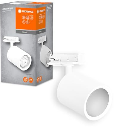 LEDVANCE Sistema de carril minicabezal de luminaria TRACKLIGHT, negro, con casquillo GU10, puede equiparse con una lámpara normal o inteligente, inteligente, WiFi, diseño tipo loft, protección IP20