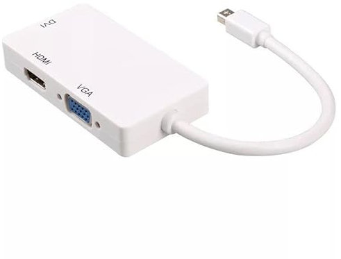 Xingdianfu Mini DP DisplayPort a HDMI VGA DVI cavo adattatore 3 in 1 Thunderbolt per MacBook