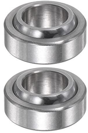 sourcing map 2Stk GE12C Sphärisch Schlicht Lager 12mmx22mmx10mm Versiegelt Sphärisch Radiales Kugellager