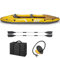 GYMAX Aufblasbares Kajak für 2 Personen, Kajak-Set mit Paddel, Fußpumpe, Tragetasche, Schlauchboot bis zu 160kg belastbar, Paddelboot Kanu Ruderboot 357 x 80 x 38 cm
