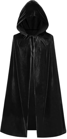 Clundoo Capa con Capucha, 100cm Largo Disfraz Vampiro para Niño y Niña, Capa Halloween para Cosplay, Carnaval, Fiesta y Cumpleaños