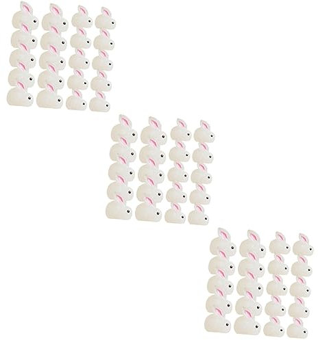 YARNOW 3sets Resin Rabbit Miniature Figurines Garden Statue Bunny Adornment 20pcs*3