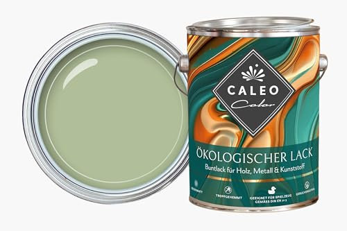 Caleo Color Lack SALBEIDUFT Salbeigrün, 0,15 Liter - ökologischer Lack für Möbel - natürlich, lösemittelfrei, spielzeugtauglich