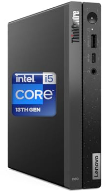Lenovo ThinkCentre 50Q Gen 4 Mini ordinateur de bureau, Intel Core i5-13420H 13 Go de RAM, SSD PCIe 512 Go, DisplayPort, HDMI, RJ-45, Wi-Fi 6, Windows 11 Pro, noir