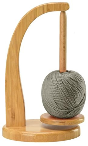 Wollabwickler, Wollhaspel Rotierender Magnetischer Wollknäuelhalter,Yarn Winder Garnrollenhalter wollabwickler Holz Wollhalter wollwickler für Häkel- und Strickzubehör-Geschenke(Lackfarbe)