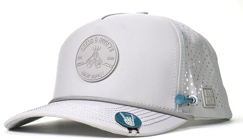 BRIMZ - Golf Performance Hat - Tee Holder & Magnetic Ball Marker - Breathable, Sweat & Water Resistant Golfing Snapback Hat