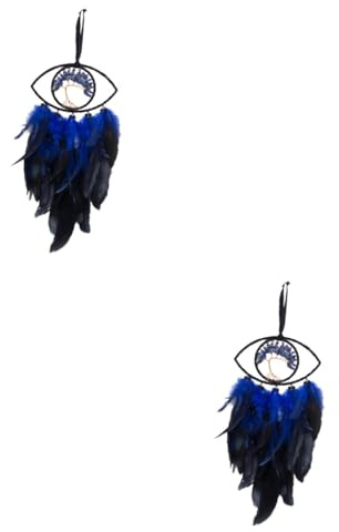 MAGICLULU 2piezas Atrapa Sueños Evil Eye Handmade Dream Catcher para Decoración De Dormitorio y Sala De Estar Colgante De y Cristales Amuleto para Filtrar Pesadillas y Crear Sueños Bellos