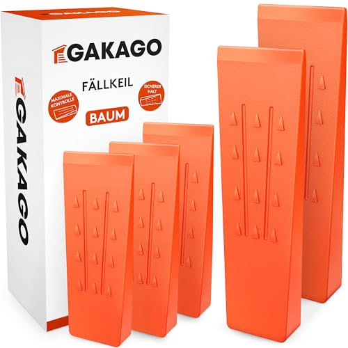 Gakago Set di cunei da abbattimento (confezione da 5) - Cunei in plastica antiscivolo con scaglie spinate e grana profilata - Estremamente resistenti agli urti e al gelo