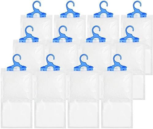 Armo® 12 x Hanging Interior Wardrobe Cupboard Clothes Dehumidifier 230g Each Bag Wardrobe Damp Mould Mildew & Condensation Home, Kitchen, Garage, Caravan Dehumidifier Pack Of 12