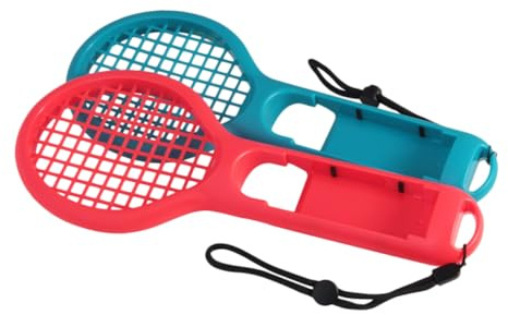 INOOMP 2pièces Tennis Racket Grip Compatible avec Switch Accessoire Pratique pour Jeux Améliorez Expérience De avec Ce Support Ergonomique