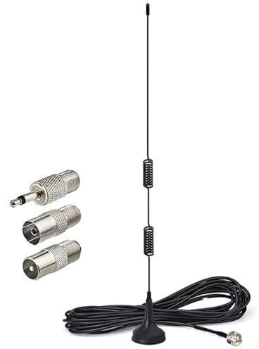 Antena de radio DAB para sistema HIFI, antena de radios FM para interiores con cable de extensión 3M, base digital y magnética para sintonizador de 75 ohmios, amplificador estéreo, TV, AV, audio