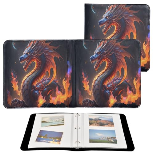 JUMBEAR Grande album fotografico autoadesivo con 20 pagine, album fai da te, per matrimoni, famiglia, bambini, vacanze, drago