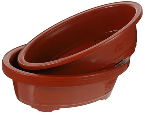 HIAKDOFT 4 Pcs Macetas para Suculentas y Bonsái, Jardineras Decorativas de Plástico para Jardín, Drenaje y Diseño