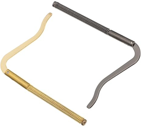 Hemobllo Pince à Billets à Ressort en Fer Doré et Noir, Lot de 2 Pièces, Design Classique Simple, Empêche Le Glissement des Billets, Espace Supplémentaire Étendu, Porte pour Homme