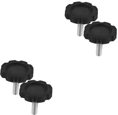 GALPADA 4 Pièces Boutons de Serrage Vis à Filetage pour Parasol Noir Lot de Fixation pour Base et Tube de Parasol Résistants et Réutilisables pour Stabilité Renforcée Extérieur