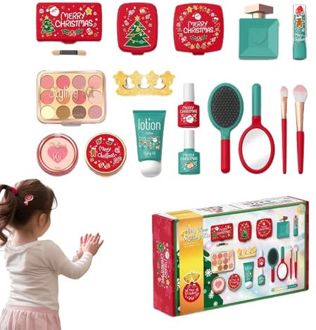 Kinder -Make -up vor, das Spiel Set - Puzzlesimulation Kosmetische Kit, Early Learning Beauty Drama Rollenspielzeug mit Accessoires, Bildungs ​​Weihnachtsgeschenkbox | Fun Make -up -Spielset für Mädch