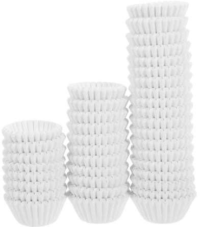 TOBBOMEY 1000 pezzi Pirottini Muffin Mini in Carta Alimentare Base Altezza Resistenti per Cupcake e Muffin Monouso per Natale e Feste Facilità di Cottura e Pulizia