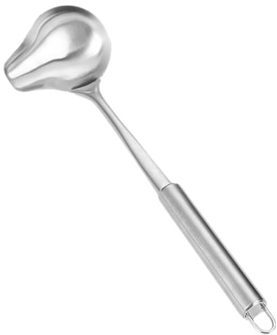Veemoon Louche à Sauce en Acier Inoxydable avec Bec Verseur Mini-Louche 10 CM Cuillère à Soupe Multifonction Cuisine pour Vinaigrettes et Sauces Ustensile Cuisine Professionnel