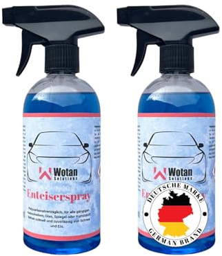 WWotan Solutions Wotan's 1L Scheibenenteiser - Enteiserspray Scheiben Enteiser Auto (2x500ml)
