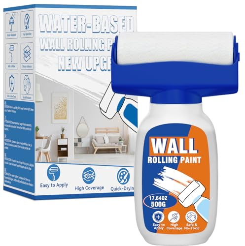 Galitoon Peinture Blanche, Peinture Blanche Mur et Plafond à Base d'Eau àSéchage Rapide, Peintures BlancheMur intégrée pour des Retouches Faciles (500ML)