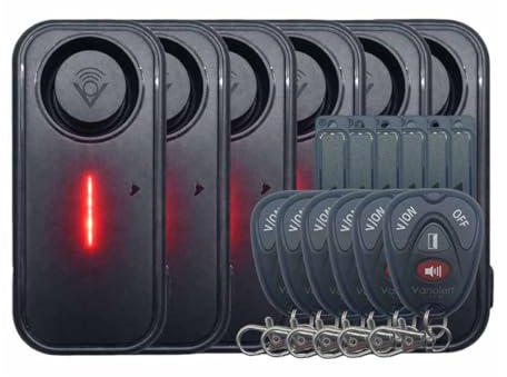 Vanolert Lite Van Alarm - 5 x Single Entry Units, DIY Battery-Powered Alarm-Before-Entry Deterrent, 113dB Siren, IP66 Rated, Wireless