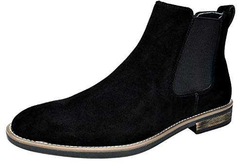 Bruno Marc Men's Suede Leather Chelsea Ankle Boots, Fashion, Walking and Comfort Casual Business Shoes,Size 9,Black,URBAN-06