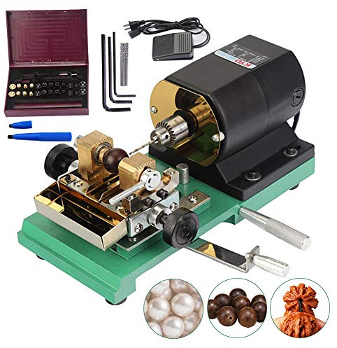 HiHydro 280W 110V Pearl Drilling Machine Driller Full Set Drill Holder for Shell Coral Amber Stone Jewelry Tools