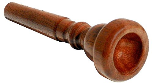 Rieger & Gräf TR7C Nuss Mundstück für Trompete (hochwertiges Allroundmundstück für Trompete aus geöltem Nussholz, mittelflacher Kessel- & mittelbreiter Rand mit 16,2 mm Kesselinnendurchmesser)