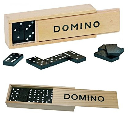 VITA PERFETTA 2 x Jeux de Société - Jeux de Dominos - Plumier Bois