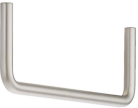 Moderner Garderobenbügel Nickel matt Garderobenstange Flur Garderobenhängebügel U-Form l Modell H6540 | Kleiderbügel-Halter für Hutablage | 1 Stück - Wandgarderobe Metall mit Befestigungsmaterial