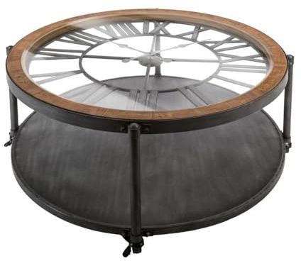 Atmosphera - Table Basse avec Pendule Style rétro en métal