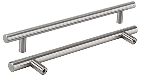 LONTAN 10 Stück Möbelgriffe Edelstahl, 160mm lochabstand Griffe für Küchenschränke, Modern Schrankgriffe Edelstahl, Silber Küchengriffe, Türgriffe Küche Möbel Griffe