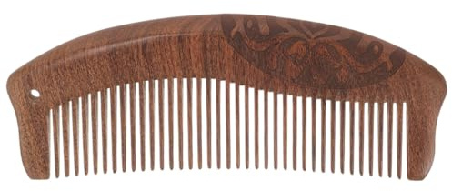 Lurrose Holzkamm Haar Kamm Holz Breiter Zahnkamm Carving Massage Kamm Chinesischen Stil Kopf Kopfhaut für Langes Kurzes Locken Haar