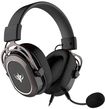 SPYCO Impulse HE-122, Gaming-Headset, Audio 7.1, 50-mm-Audio-Treiber, kombinierter analoger 3.5-mm-USB-Klinkenstecker, omnidirektionales Mikrofon, leicht, biegsam, PC/Mac/Xbox One/PS4/Nintendo ‎Switch