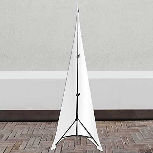 WedDecor Cubierta de soporte de trípode para DJ de doble cara, color blanco para bodas, banquetes, cumpleaños, recepción, fiestas, eventos especiales, lavable, 1 pieza