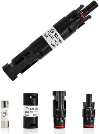 DC Solar PV Steckverbinder 20A, 1000V Solar Sicherungshalter-Anschluss, IP68 Wasserdichte Inline-Sicherung, für Solar PV System