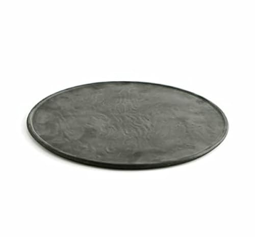 Quid Bajo Plato Mineral Gres Cerámica Negro Ø 33 cm (6 Unidades)