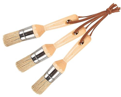 3St holzpinsel holzbürste holzzahnbürste Pinsel für Ölfarben wiederverwendbarer Pinsel Kreidewachspinsel Multifunktion Aquarellstift Wandbürste Aquarellpinsel malen hölzern