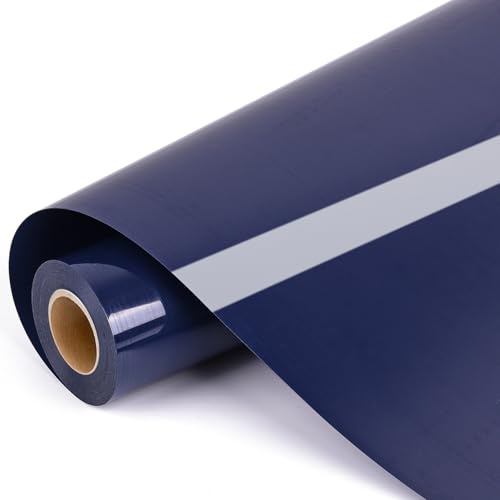 IModeur Plotterfolie Textil Dunkelblau – 30,5 x 400 cm Flexfolie Plotter Textil Dunkelblau für Silhouette, Kleidung, Mützen, Hosen, andere Stoffe