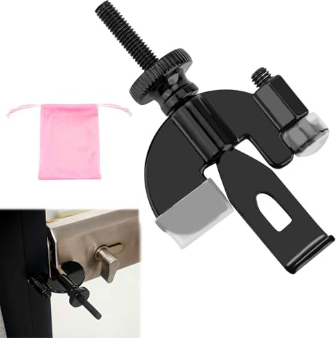 Fantasyon Black Portable Door Lock Travel Lock, Heavy Duty, Solid, Additional Safety and Privacy, Compact, Easy to Install, Securing Doors in Temporary or Shared Living Spaces