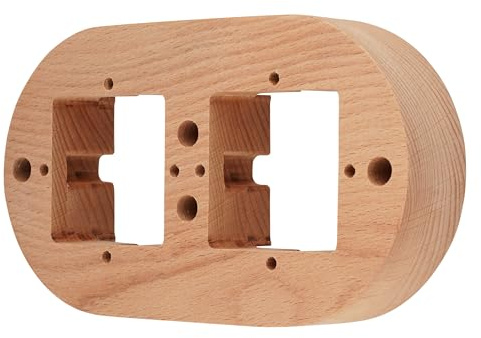 Aufputz Buchenholz Retro Rahmen 2-fach, Serie PR1 natural