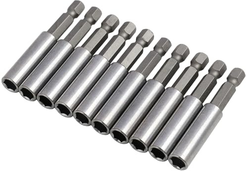 10 Piezas Portapuntas MagnéTico De ExtensióN De 1/4 Pulgadas, Brocas Hexagonales Para Destornilladores, Accesorios De Herramientas De LiberacióN RáPida Para Bricolaje Y ConstruccióN