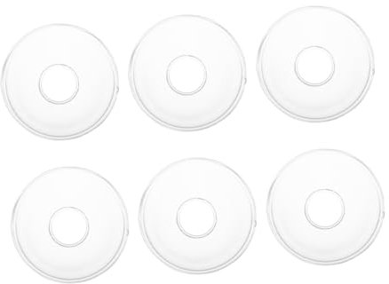Alipis 6pcs Glass Candle Holders Wax Catcher Rings, round Reusable Candle Drip Protectors for Candlesticks, Easy to Clean, High Temperature Resistant, Home and Religious Ceremonies