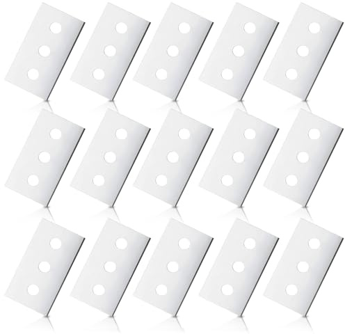 100 Stück Klingen für Ceranfeldschaber, Doppelseitige Schaberklingen Kochfeldschaber Ceranfeld Ersatzklingen Kratzer für Glasschaber Zeranfeldkratzer