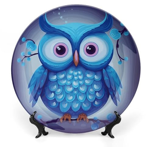 Grandes assiettes décoratives en porcelaine anglaise de 15,2 cm pour présentation - Assiette désert en céramique avec présentoir - Assiette en porcelaine personnalisée pour cuisine, salle à manger