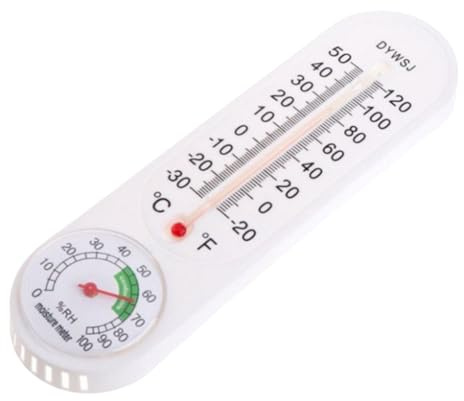 Greenhouse hygrometer termometer | Inomhus utomhus temperaturmätare med dubbel skala | Vertikal Weather Monitor för trädgård, uteplats, barnkammare, Greenhouse Climate Control, lätt att läsa